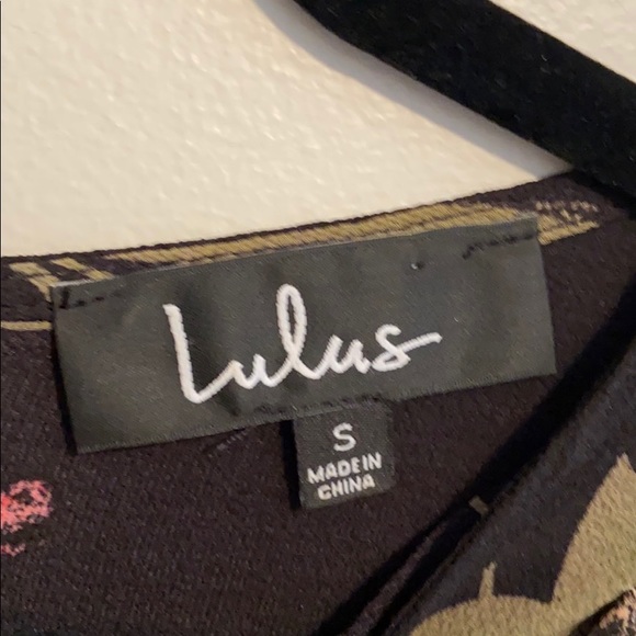 Lulu’s Kiefer Black floral minidress Size Small - Picture 10 of 14